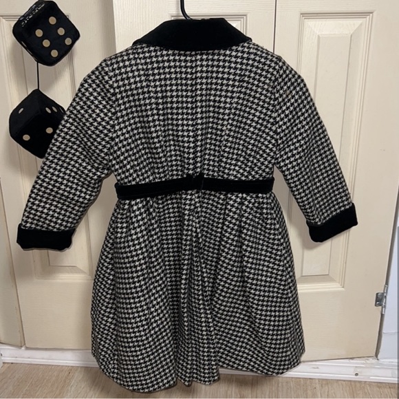 🤍ROTHSCHILD COAT HOUNDSTOOTH BLACK OFF WHITE WOOL VINTAGE SIZE 5🤍 - Picture 2 of 4